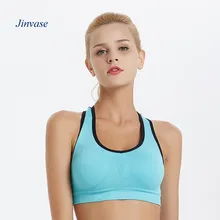 B008 Для женщин бюстгальтер для йоги ярко-розовый цвет черный серый синий быстросохнущая спортивный бюстгальтер, чашечки расположены рядом, пуш-ап, Мягкий противоударный Бег спортивный жилет