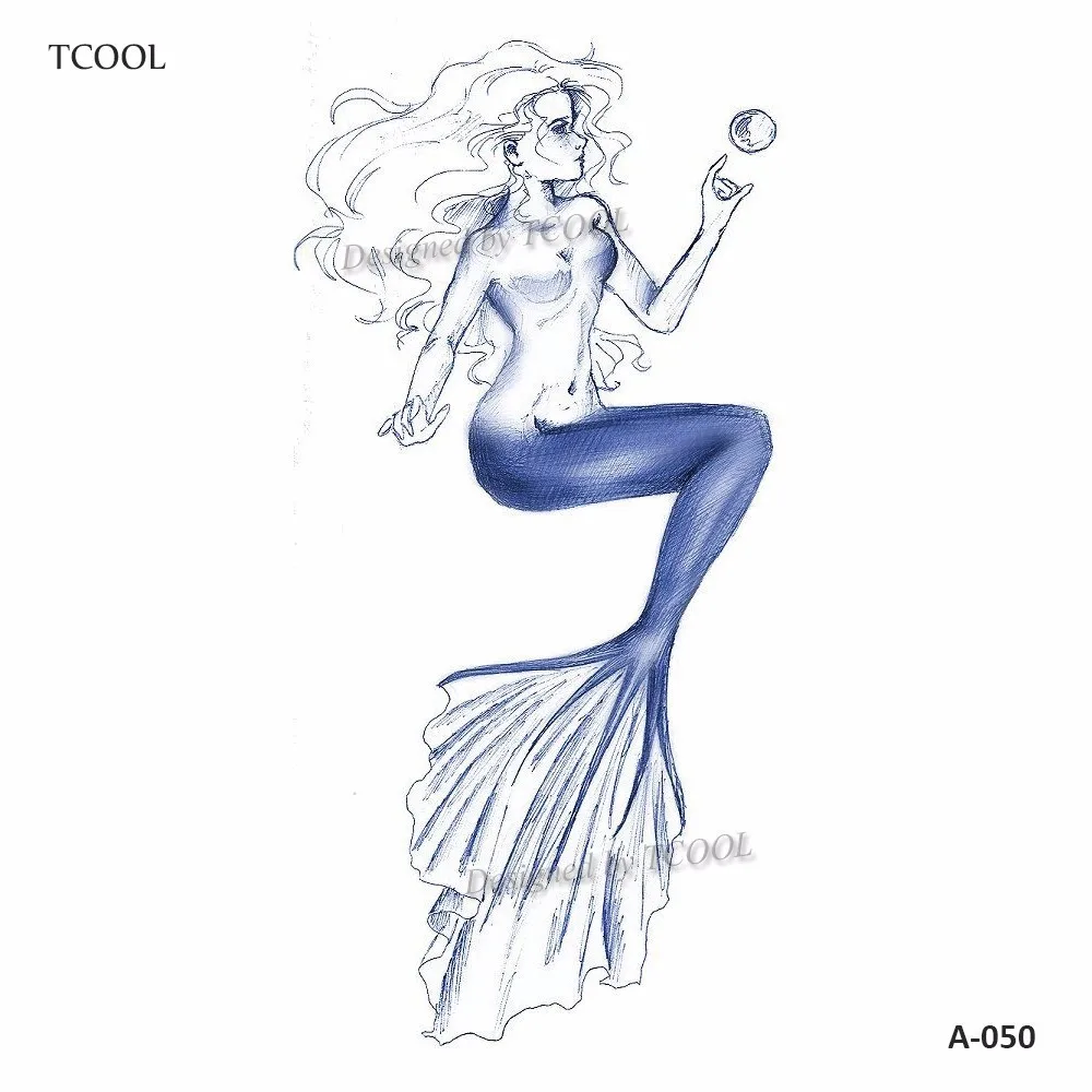 Tcool 12 قطعة الوحدة الحصين حورية البحر الحيوان المؤقتة الوشم ملصق للنساء الرجال هيئة الفن اليد وهمية الوشم 9 8x6 سنتيمتر W12 09