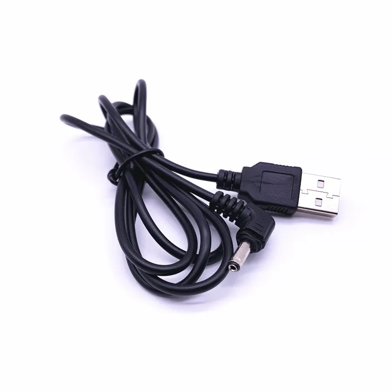 Белый/черный 90 Угол PC USB штекер до 5 В DC 3,5 мм X 1,35 мм баррель разъем Кабель питания Шнур адаптер 1 м 3 фута