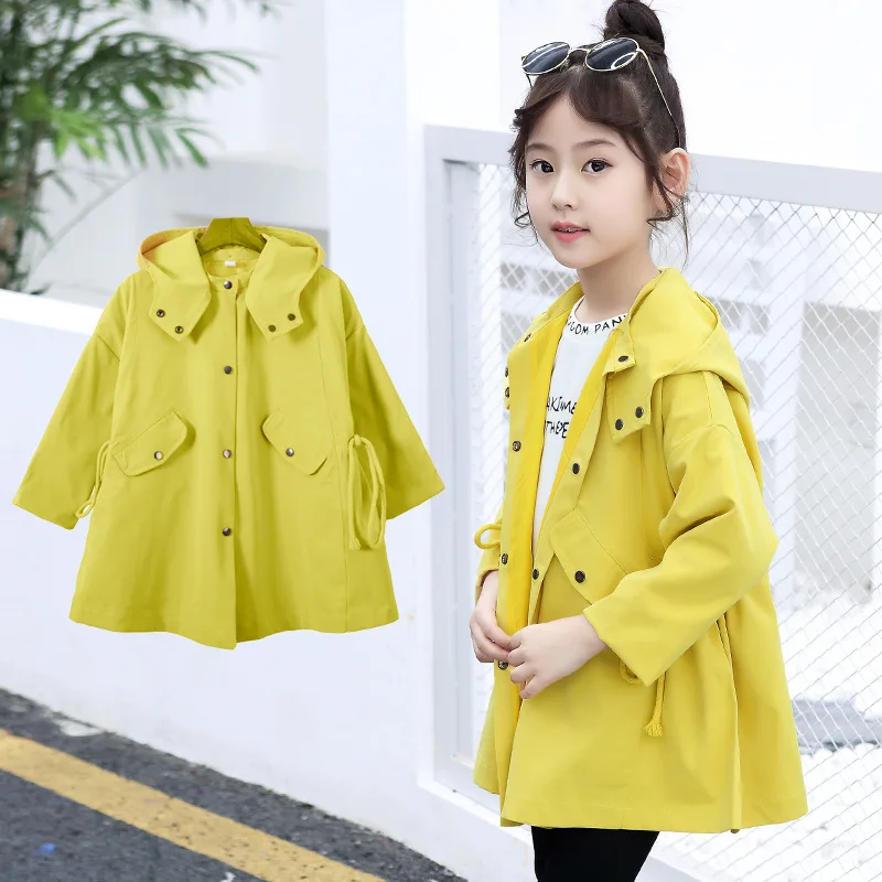 

Girls Windbreaker Jackets 2018 Autumn Teenage Trench Coats For Girls Toddler Clothes 10 12 Y Children Clothing Tops Trench Fille