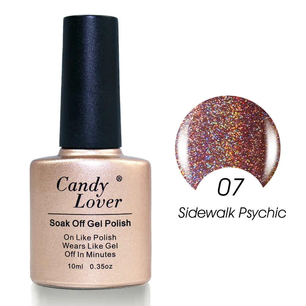 

Candy Lover Holographic Halo gel nail polish for New Fashion soak off uv led lamp gel lacquer varnish color change in sunshine