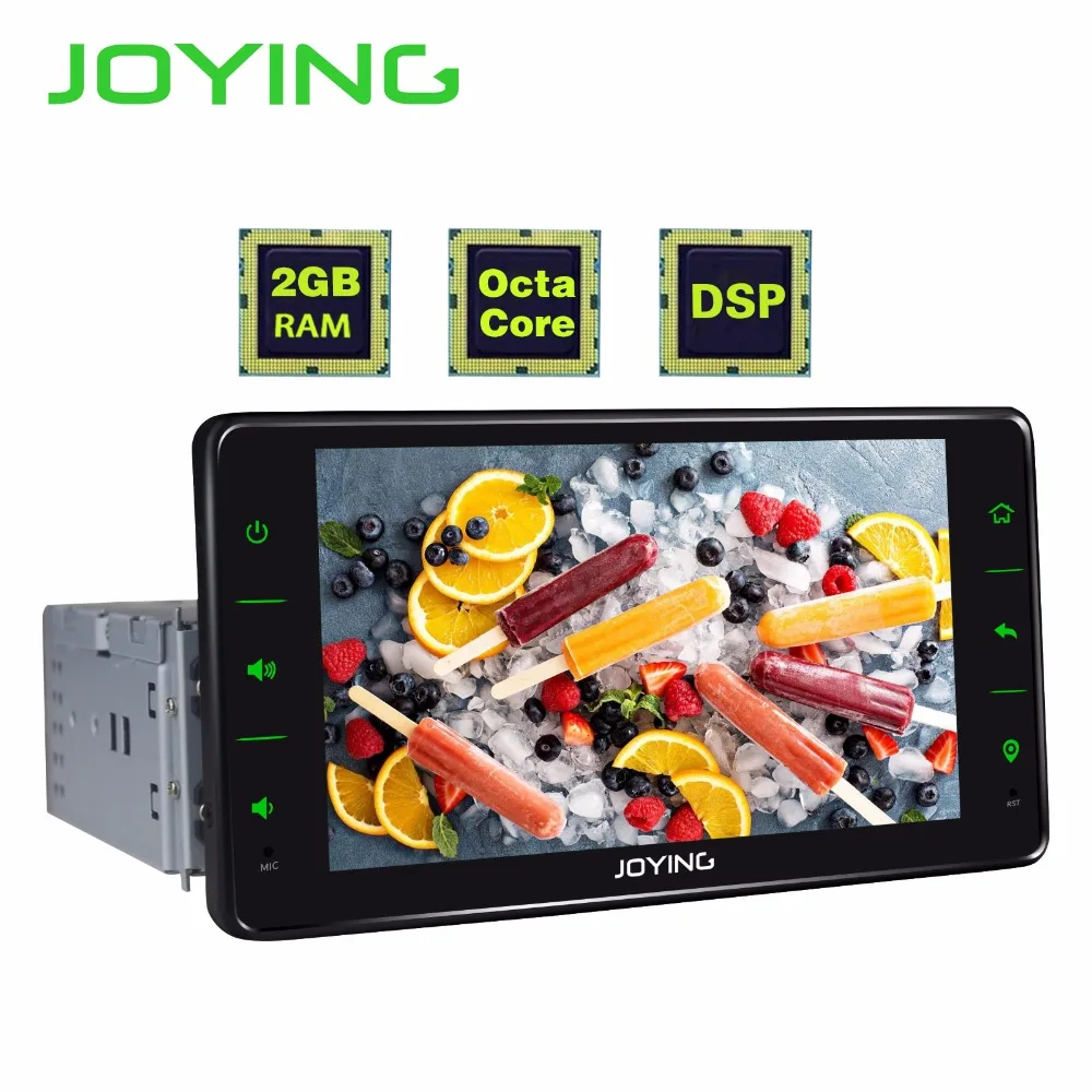 Top JOYING Android 8.1 one din 6.2"head unit Octa Core DSP GPS Navigation Support Split Screen 2GB universal stereo Car Radio player 4