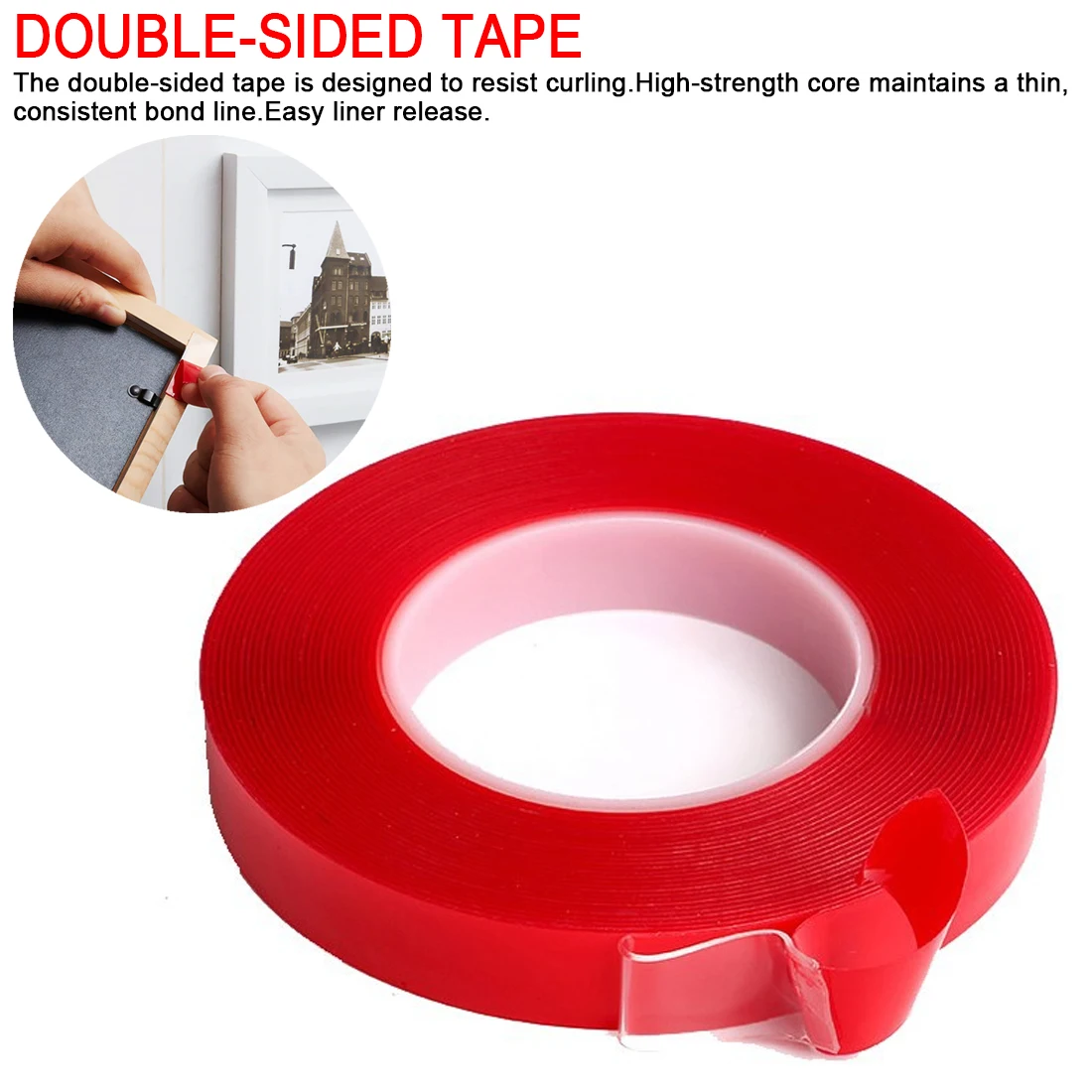 

3M Double Sided Adhesive Tape 1 Roll Acrylic Transparent No Traces Sticker for LED Strip Car Fixed Phone Tablet Fixed