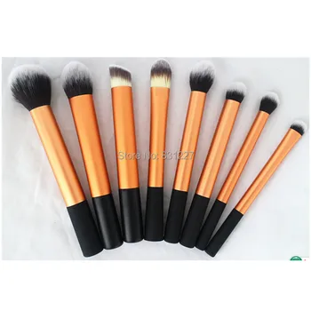 

8 piece gold cosmetic makeup brush kit, professional high quality brush set