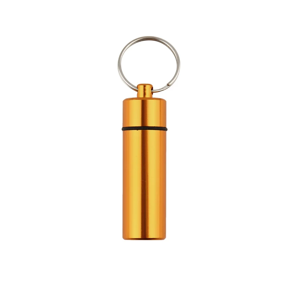 Waterproof Aluminum Pill Box Case Bottle Cache Drug Holder Container Keychain Medicine Health Care Popular New | Дом и сад