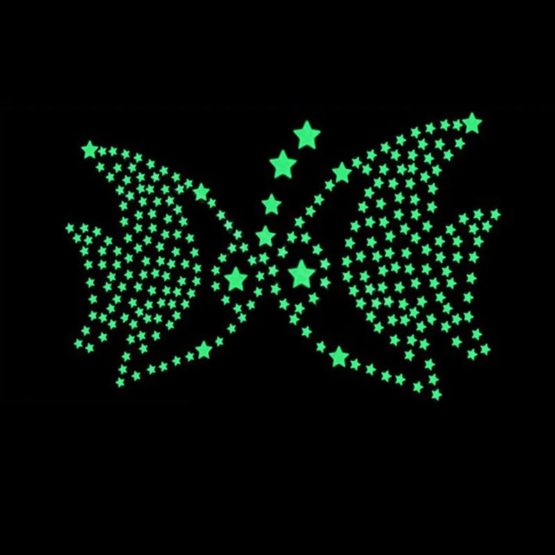 100pcsbag Luminous Star Stickers Bedroom Fluorescent Painting Toy stickers Glow in the Dark  Decoration Toys for Kids Children (3)