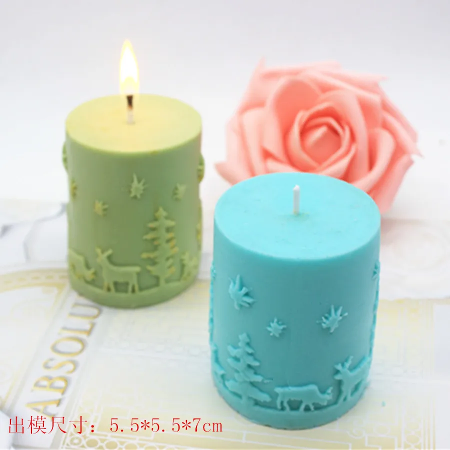 

Christmas series Aromatherapy Candle Mold Handmade Soap Plaster Craft Clay Silicone Mould