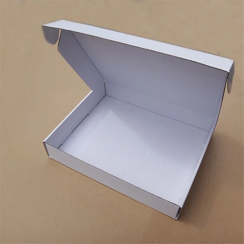 100 шт./лот гофрированный картон почтовые коробки розовые коробки с белым логотипом Размер: 18x14x2,2 см