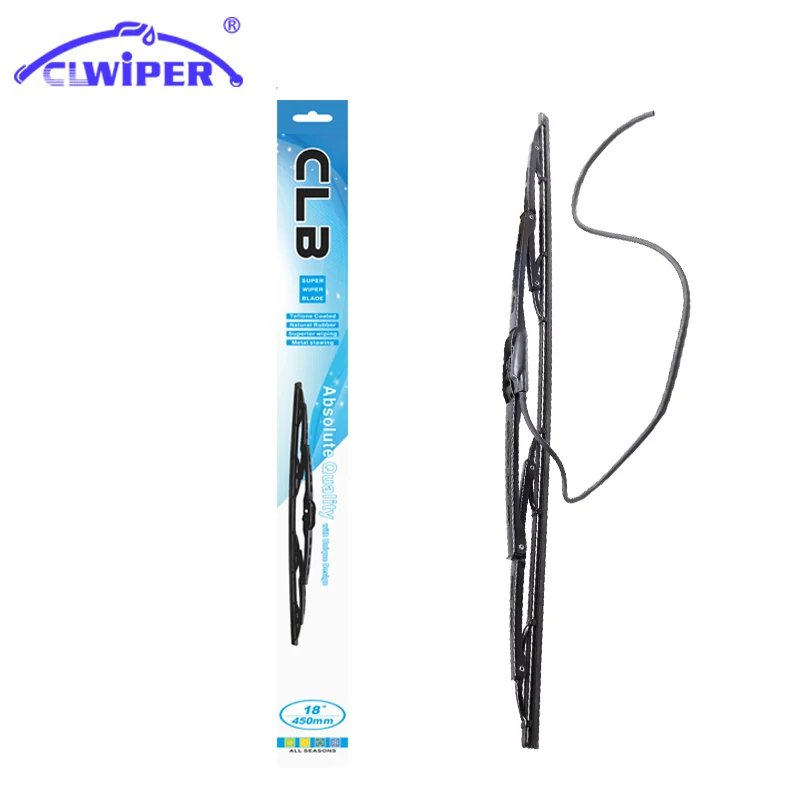

CLWIPER Nozzles Wiper! Universal U Hook or J Hook arm Frame Wiper Blade With Nozzles, Fit For 98% Cars 12"-26