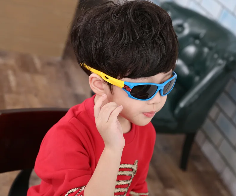 Детские спортивные солнечные очки поляризованные детские очки TR90 Гибкая Экологически чистая безопасная Оправа очков для солнцезащитных очков для мальчиков для девочек