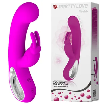 PRETTY LOVE 12 Speed G Spot Rabbit Vibrators, Sex Toys for Women Dildo Vibrators, sexo clitoris Adult Sex Products toys erotics