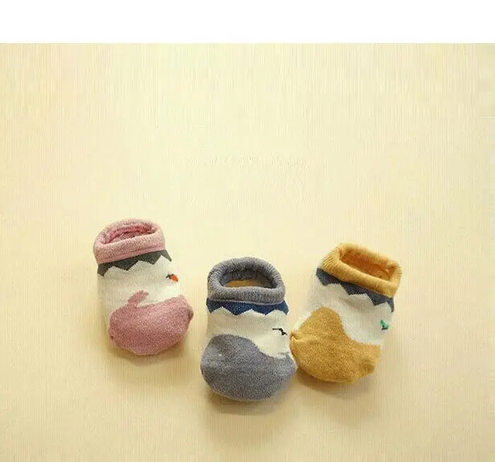 От 0 до 2 лет для малышей с рисунком Нескользящие подследники Носки Детские хлопковые носки-тапочки 24 шт. = 12 пар/лот смешивания - Цвет: 3