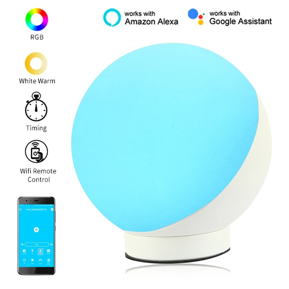 

2019 Hot Sell EU US Smart Eye Care Table Lamp 7W , Wifi Smart LED Light Bulb Works with Amazon Alexa Google Home Dot Echo