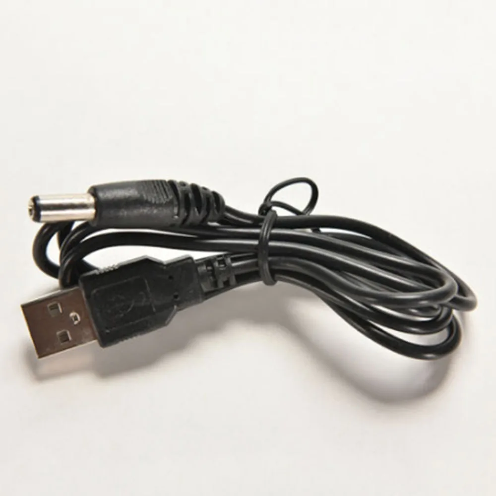 USB 2,0 штекер A к DC 5,5 мм* 2,1 мм штекер DC розетка кабель - Цвет: Черный