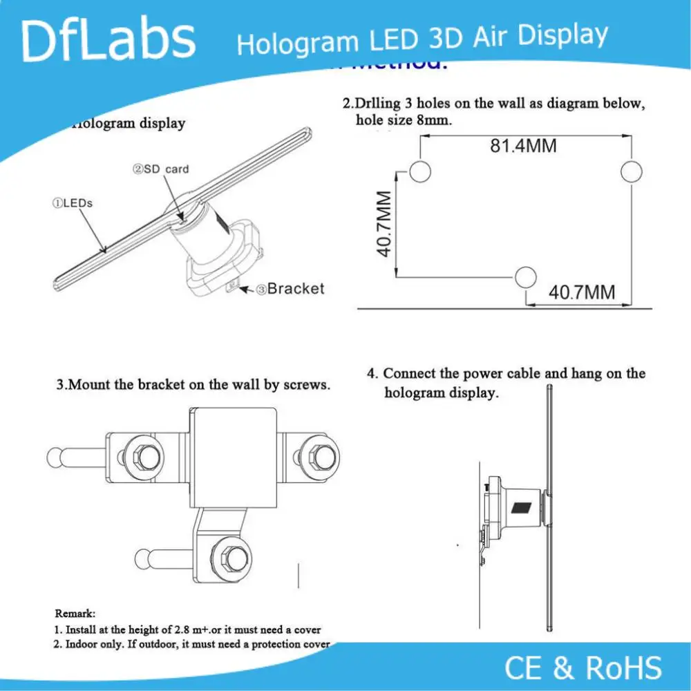 DfLabs голограмма Светодиодный 3D дисплей