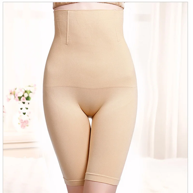 Сексуальное женское моделирующее белье пуш-ап трусики с завышенной талией утягивающий корсет супер Стрейчевые короткие брюки
