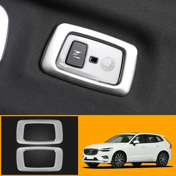 

Fit for Volvo XC60 2018 2019 Stainless Steel Car Rear Back Reading Light Lamp Cover Trim 2PCS Car-styling Accessories