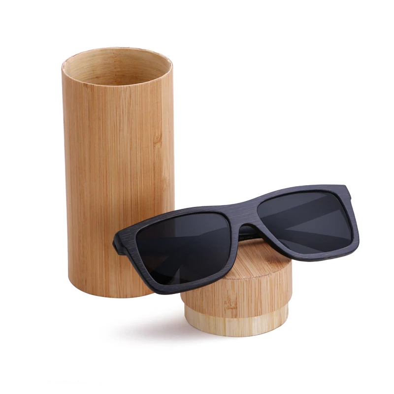 BerWer Новая черная оправа бамбуковые солнцезащитные очки поляризованные линзы деревянные солнцезащитные очки