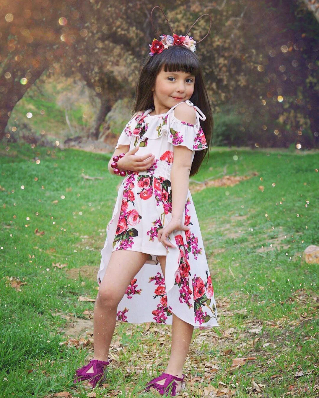 0-5T Girls Dresses New Summer Fashion Toddler Baby Kids Floral Print Sleeveless Clothes Party Bib Strap Tutu Dress Girl kid