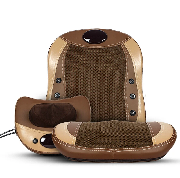 Новейший электрический массажный стул шиацу, подушка с тепловым массажером, разминающая, нарезающая, Массажная накидка, подушка