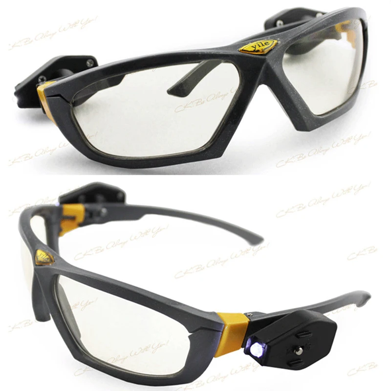 Новые модные удобные легкие защитные очки для езды на велосипеде прозрачные защитные очки для глаз светодиодный ночной анти-шок#269440