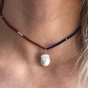 Boho пресноводного жемчуга колье перидинкле кулон ожерелье женщины erkek klye bijoux femme ожерелье из бусин collares de moda