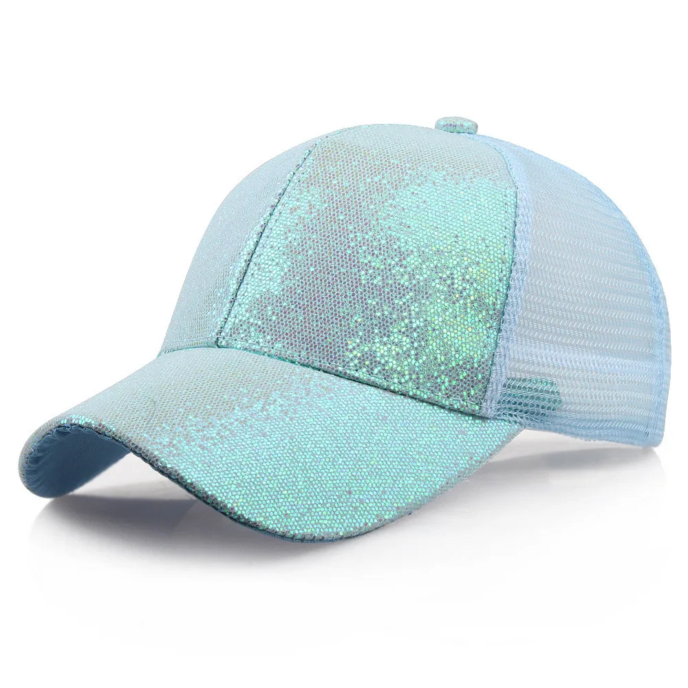 Женская бейсбольная кепка «конский хвост» с блестками, блестящая, грязная шапка, Snapback, солнцезащитные очки, модные повседневные солнцезащитные кепки ручной работы# BL1