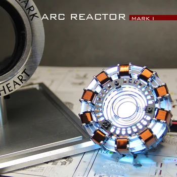 

Avenger Iron Man 1/1 Scale Remote Control Arc Reactor DIY Metal Model Action Figure Glowing Iron-Man Reactor Toy Cosplay Gift