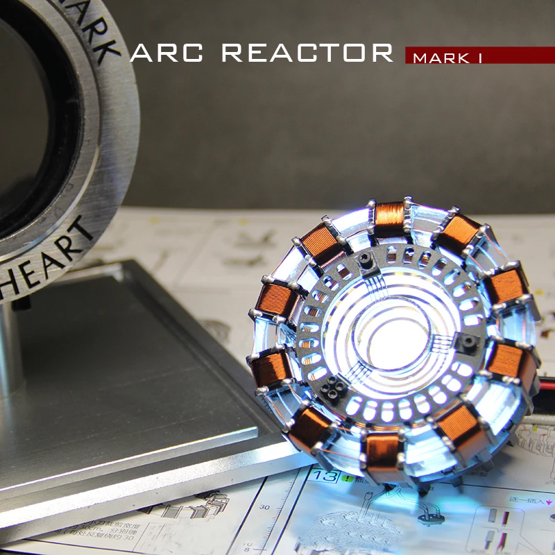 

Avengers Iron Man 1/1 Scale Remote Control Arc Reactor DIY Metal Model Action Figure Glowing Iron-Man Reactor Toy Cosplay Gift