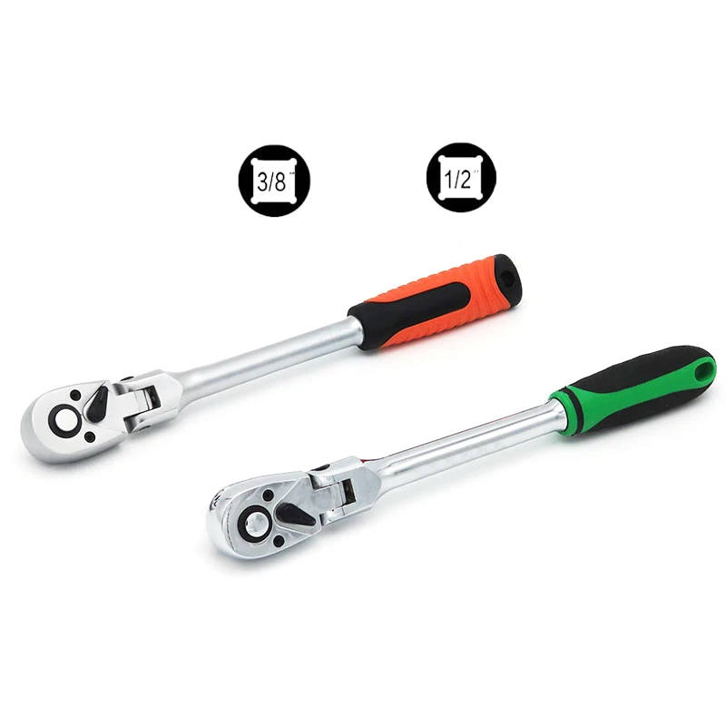 

3/8" 1/2" 72 Teeth CR-V Universal Flexible Head Socket Ratchet Wrench Hand Tool Quick Socket Spanner Auto Repair Tools