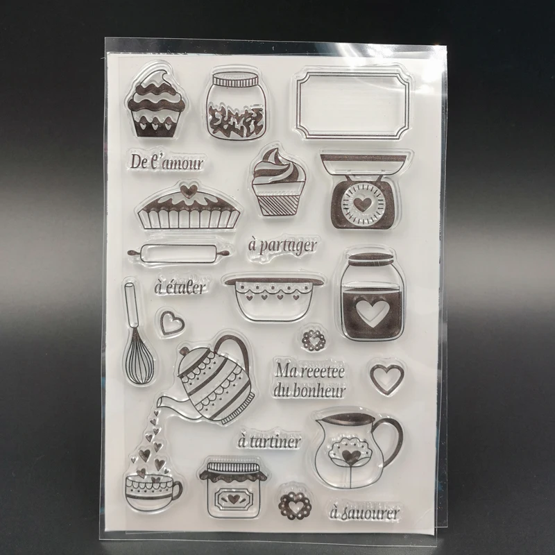 

VYUTXA Cooking Clear Stamps Scrapbook Paper Craft Clear stamp scrapbooking F