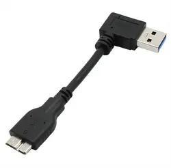 90 градусов правый угол USB 3,0 тип A мужчина к Micro B Мужской адаптер данных зарядки короткий кабель 10 см