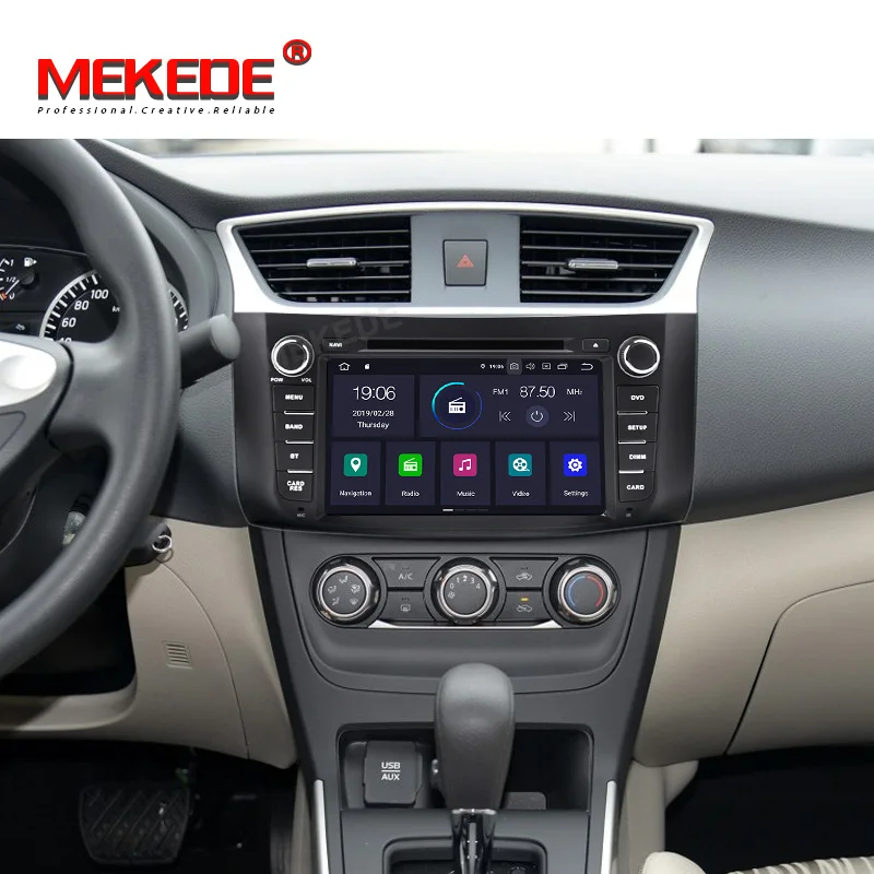 Top MEKEDE Android9.0 Car Radio DVD for NISSAN SILPHY Quad Core wifi Bluetooth video audio Multimedia 2 din car dvd player 5
