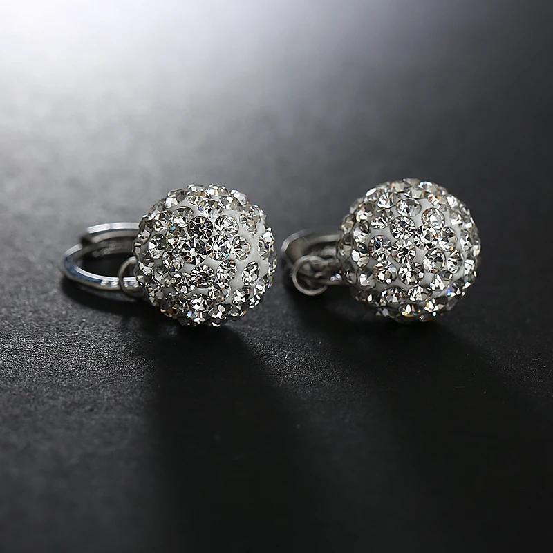 Shineland брендовые модные серьги 2018 пирсинг Bijoux микро диско шар глина CZ кристалл для