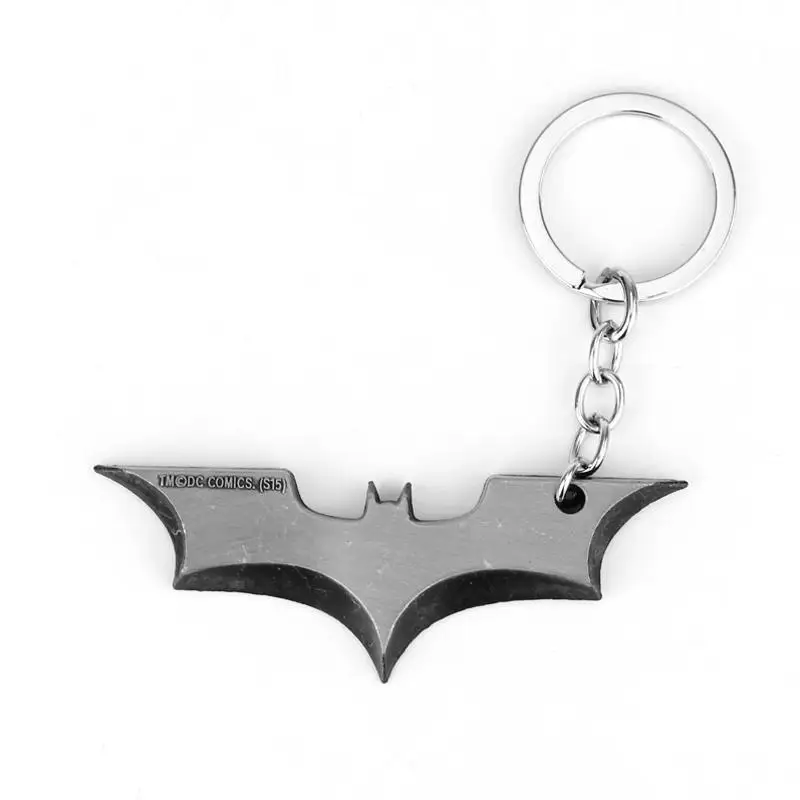 BATMAN METALLIC CHROME CHUNKY KEYRING BATMAN KEY RING BATMAN THE DARK KNIGHT