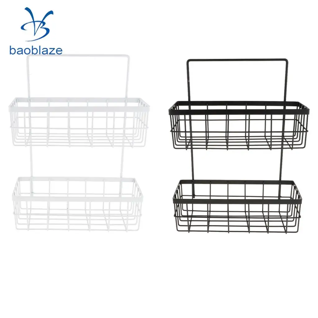 2-Tier Ktichen Bathroom Shower Caddy Wall Corner Rack Shelf Shampoo Bottle Storage Holder