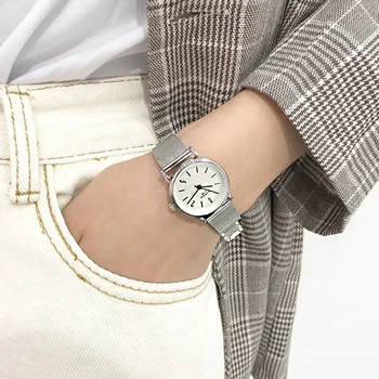 

Ulzzang Brand Classic Stainless Steel mesh Belt Woman Watches Simple Small Dial Quartz Bracelet Wristwatches Lady Dress Clock
