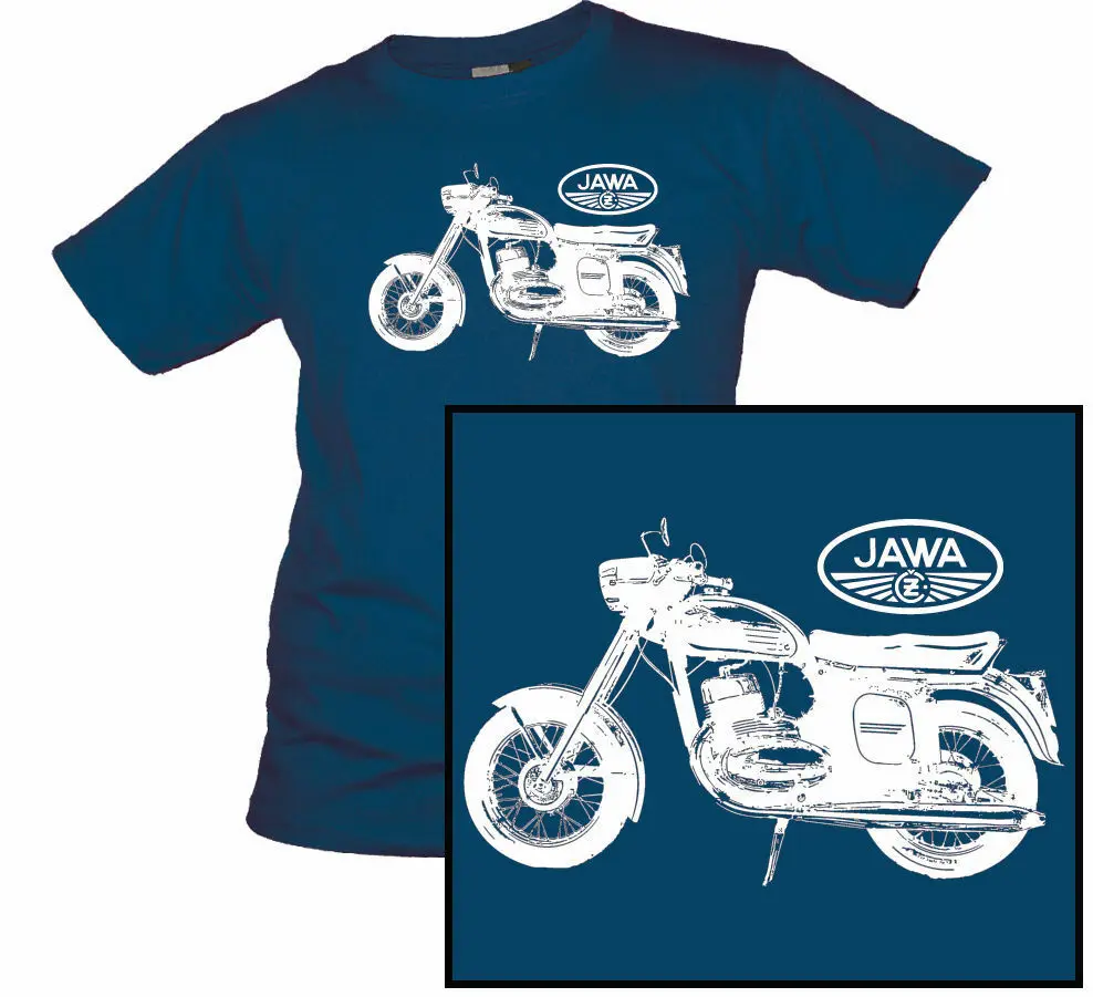 

T-Shirt Jawa Motorcycle From 1950 2 Cylinder 350 Worn Janecek New Fashion Cool Casual Fashion Summer Paried Beer T Shirts