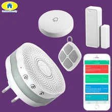 Golden Security APP Control Bluetooth Alarm System Wireless Doorbell Door Bell Night Light Home Security Door Sensor Linkage