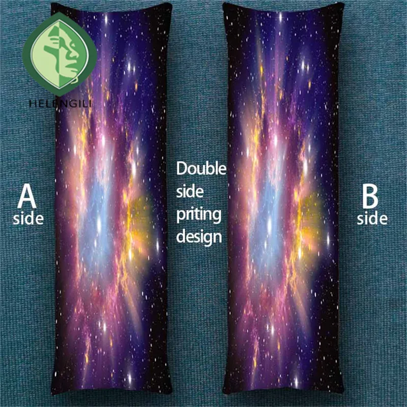 

HELENGILI 20x54 Inch 3D Body Pillowcase Starry Galaxy Decorative Pillow Case for Adult Kids Cute Pillow Cover