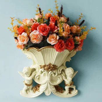 

European resin Angel vase mural decorations creative Home Furnishing bar background wall Pendant