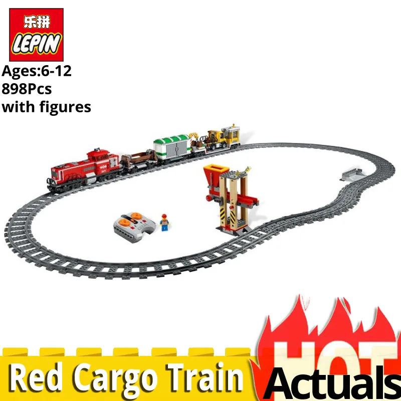 

LEPIN City Series Electric toy Red Train Set with track compatible legoINGs Building Blocks Brick educational toys birthday gift