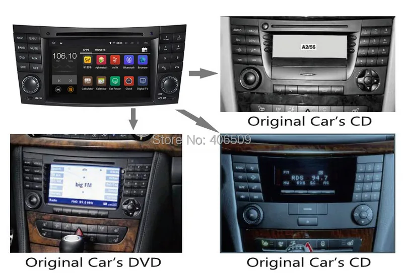Cheap Android 8.0 Car DVD Player for Mercedes Benz CLS W219 CLS350 CLS500 CLS55 CLK W209 with GPS Navigation Radio BT USB 4Core 4G+32G 9