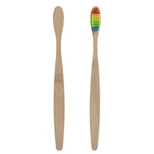 5 шт. зубная щетка из натурального бамбука мягкая щетина для ухода за зубами зубная щетка для путешествий семейный набор зубных щеток радужного цвета