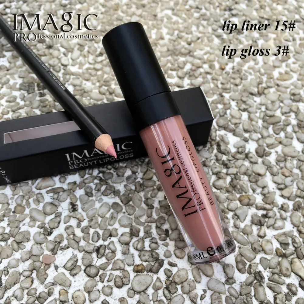 9Colors IMAGIC Lip Gloss Waterproof Matte Liquid Lipstick Strawberry Long Lasting Lip Kit as pencil for lips Makeup