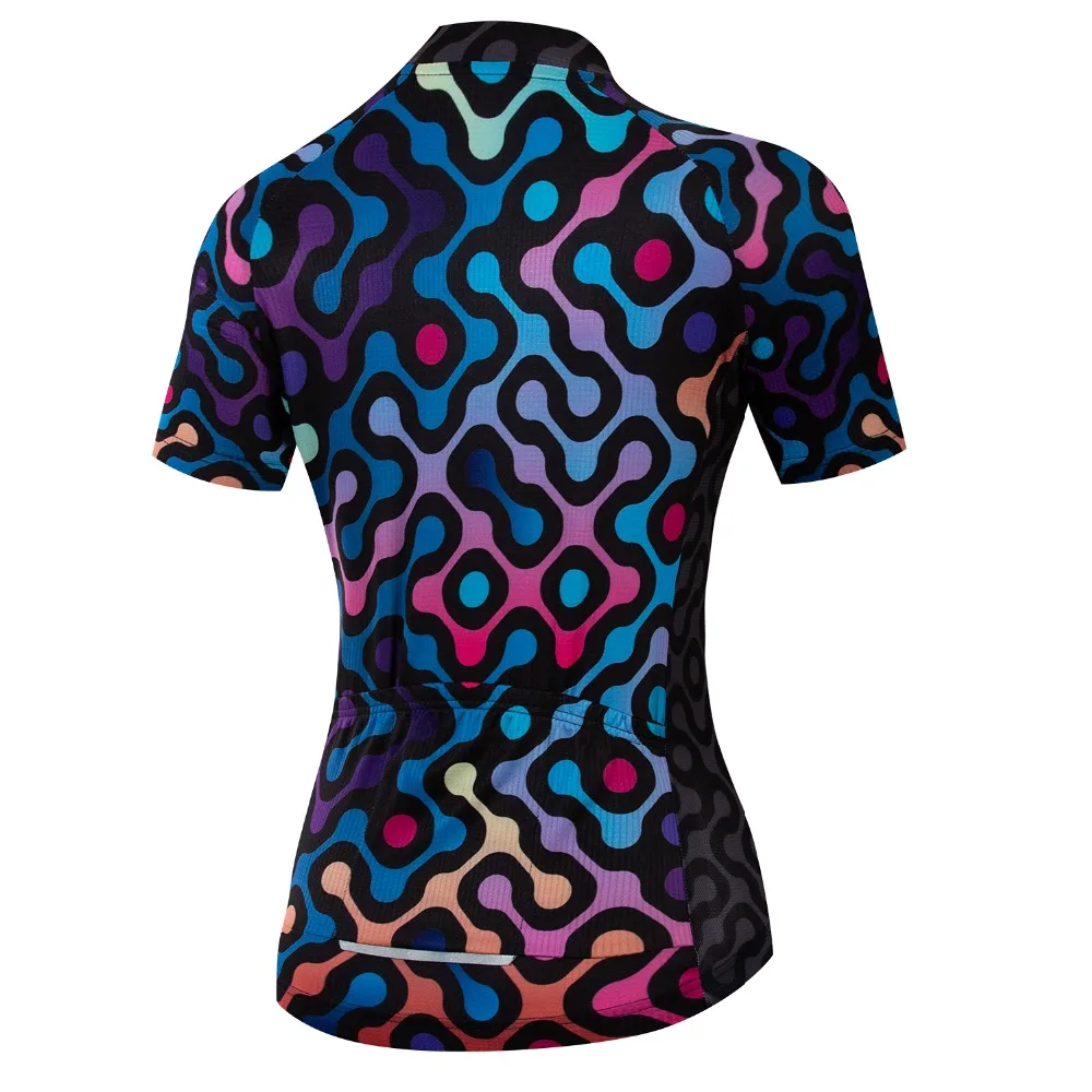 2019 Велоспорт Джерси для женщин горный велосипед Джерси MTB велосипедные рубашки короткий рукав девушка команда дорога топы лето фиолетовый