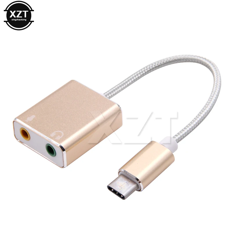 Новые 3.5 мм Тип C адаптер USB аудио-карта-C Jack 3.5 мм наушники Micphone Тип USB-c внешняя звуковая карта для MacBook