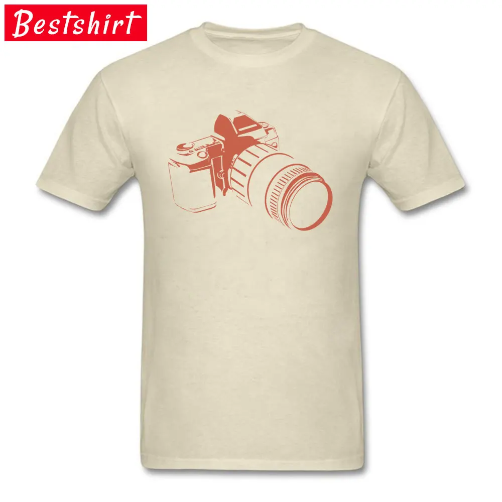 Hip Hop Men's Tops Tees Digital Camera Shoot Normal Tshirts 100% Cotton Short Sleeve Summer Top T-shirts O Neck Digital Camera Shoot beige