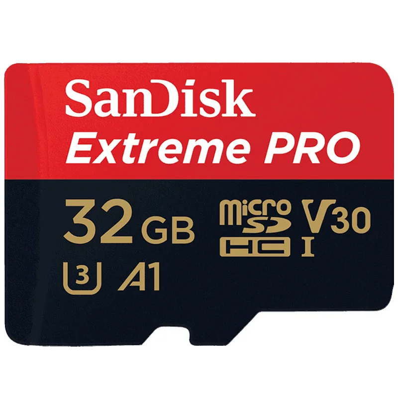 Двойной Флеш-накопитель SanDisk Extreme/PRO карты памяти 128 Гб 64 Гб оперативной памяти, 32 Гб встроенной памяти, читать Скорость до 100 МБ/с. microSDHC/micro SDXC UHS-I micro SD U3 V30 в формате 4K UHD - Емкость: 32GB Extreme PRO A1