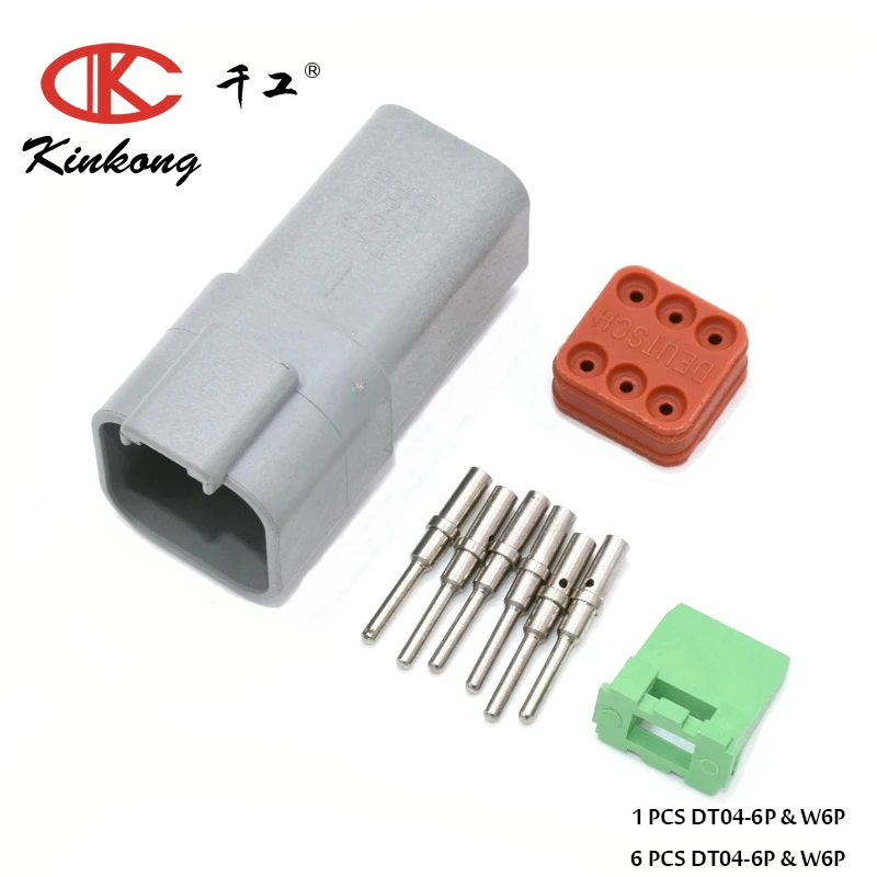 Kit Connettore Deutsch SERIE DT - 6 Vie P.m. Grigio Flangiato - MES